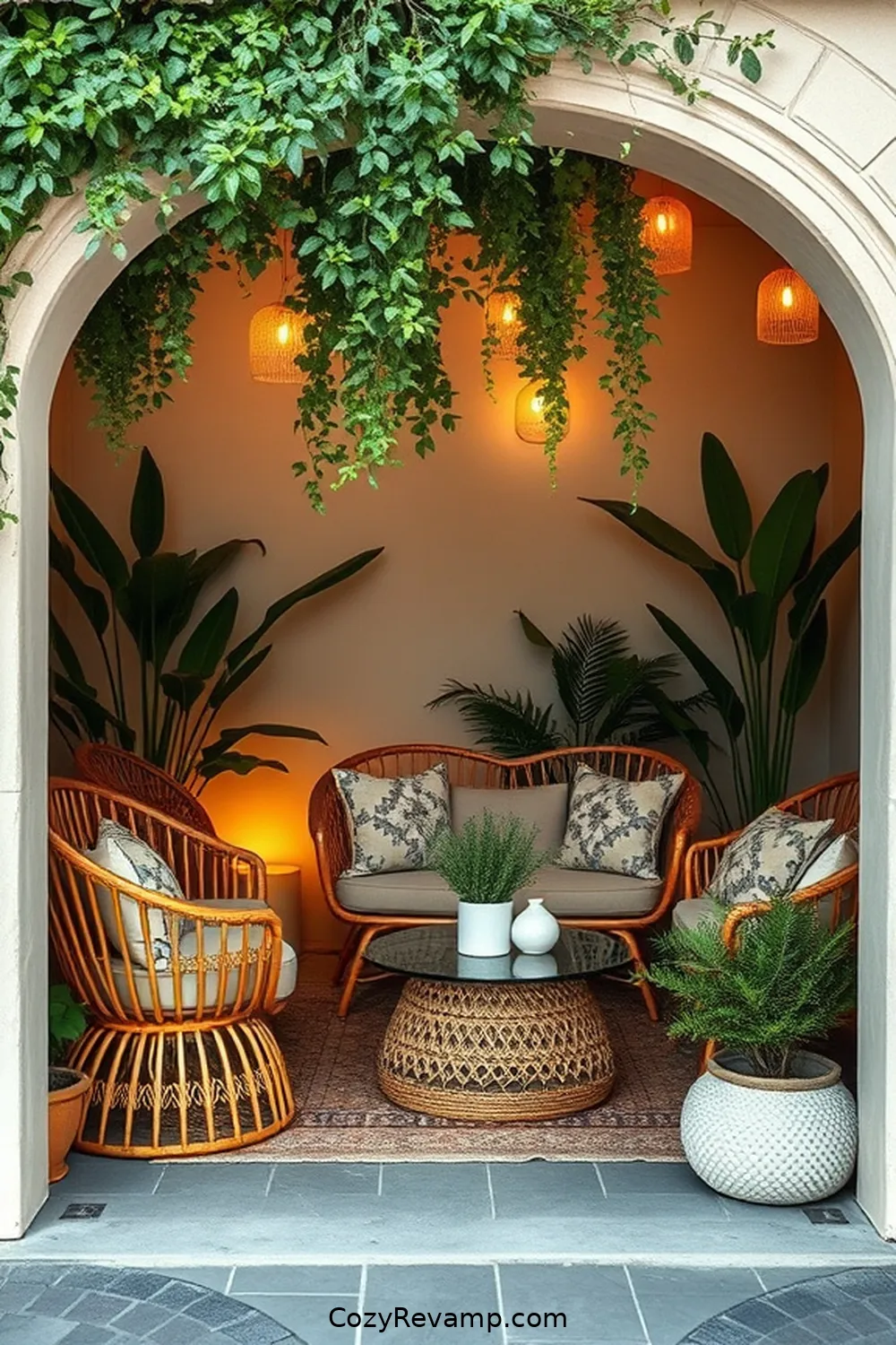 Bamboo Furniture for a Cozy Seating Area for 16 Ways to Create a Bohemian Garage With Bamboo Material