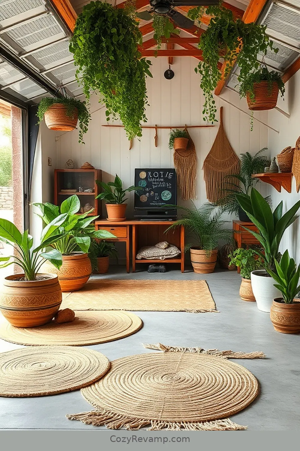 Using Bamboo Rugs for Warmth and Comfort for 16 Ways to Create a Bohemian Garage With Bamboo Material