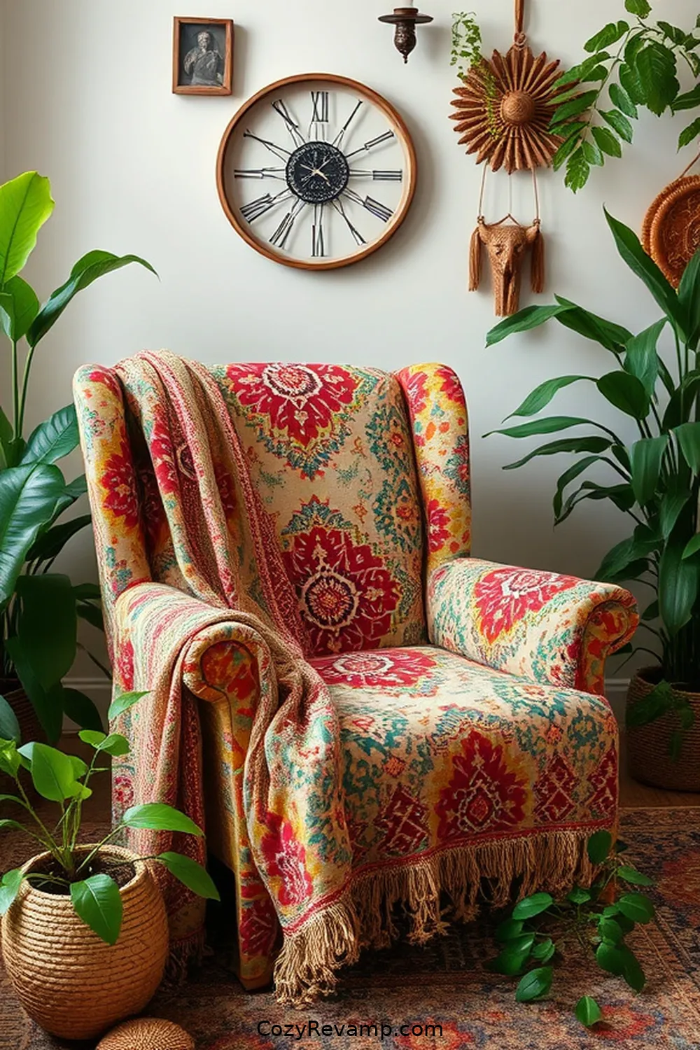 16 Ways to Create a Bohemian Library With Upcycled Fabric Material 9 Fashion a Reading Chair With Reclaimed Upholstery for 16 Ways to Create a Bohemian Library With Upcycled Fabric Material