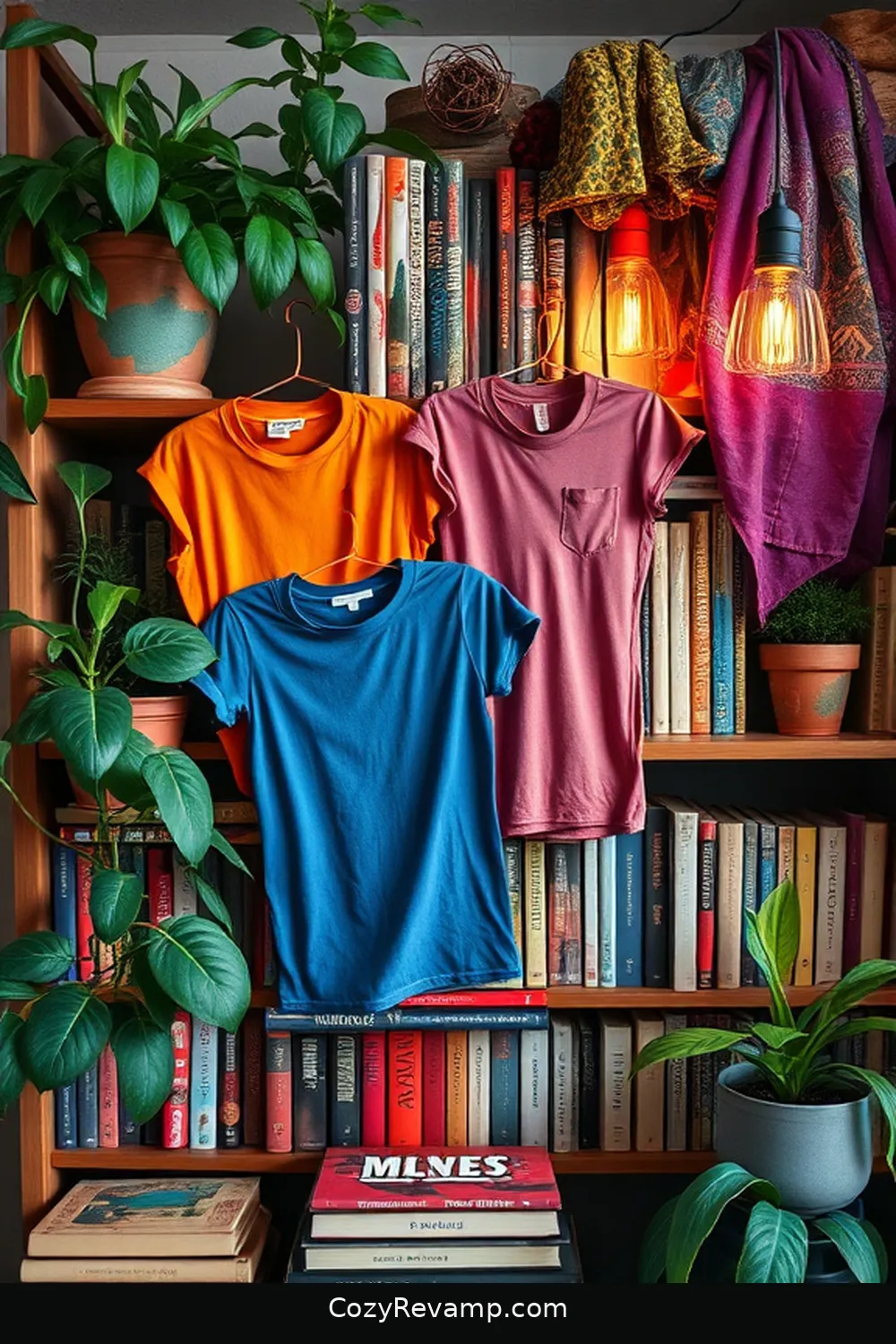 16 Ways to Create a Bohemian Library With Upcycled Fabric Material 7 Upcycle T-Shirts Into Fun Bookmarks for 16 Ways to Create a Bohemian Library With Upcycled Fabric Material