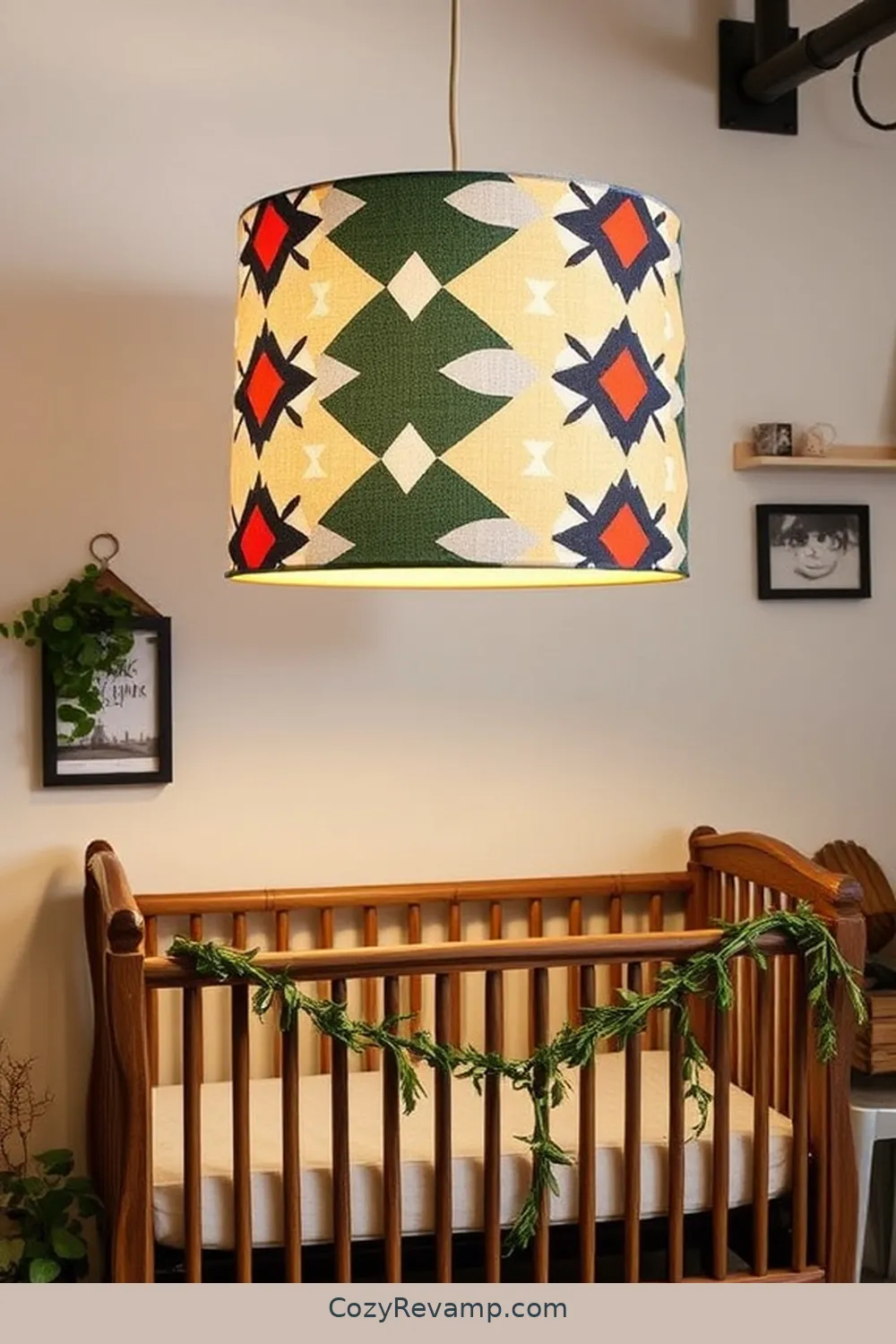 Custom Fabric Lampshades for 16 Ways to Create an Industrial Nursery With Upcycled Fabric Material