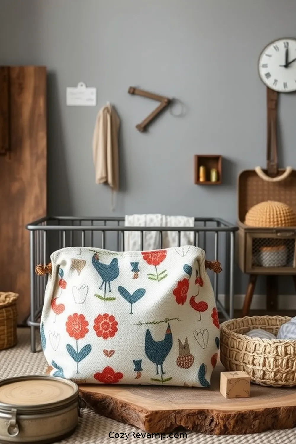 Reusable Fabric Diaper Pouch for 16 Ways to Create an Industrial Nursery With Upcycled Fabric Material