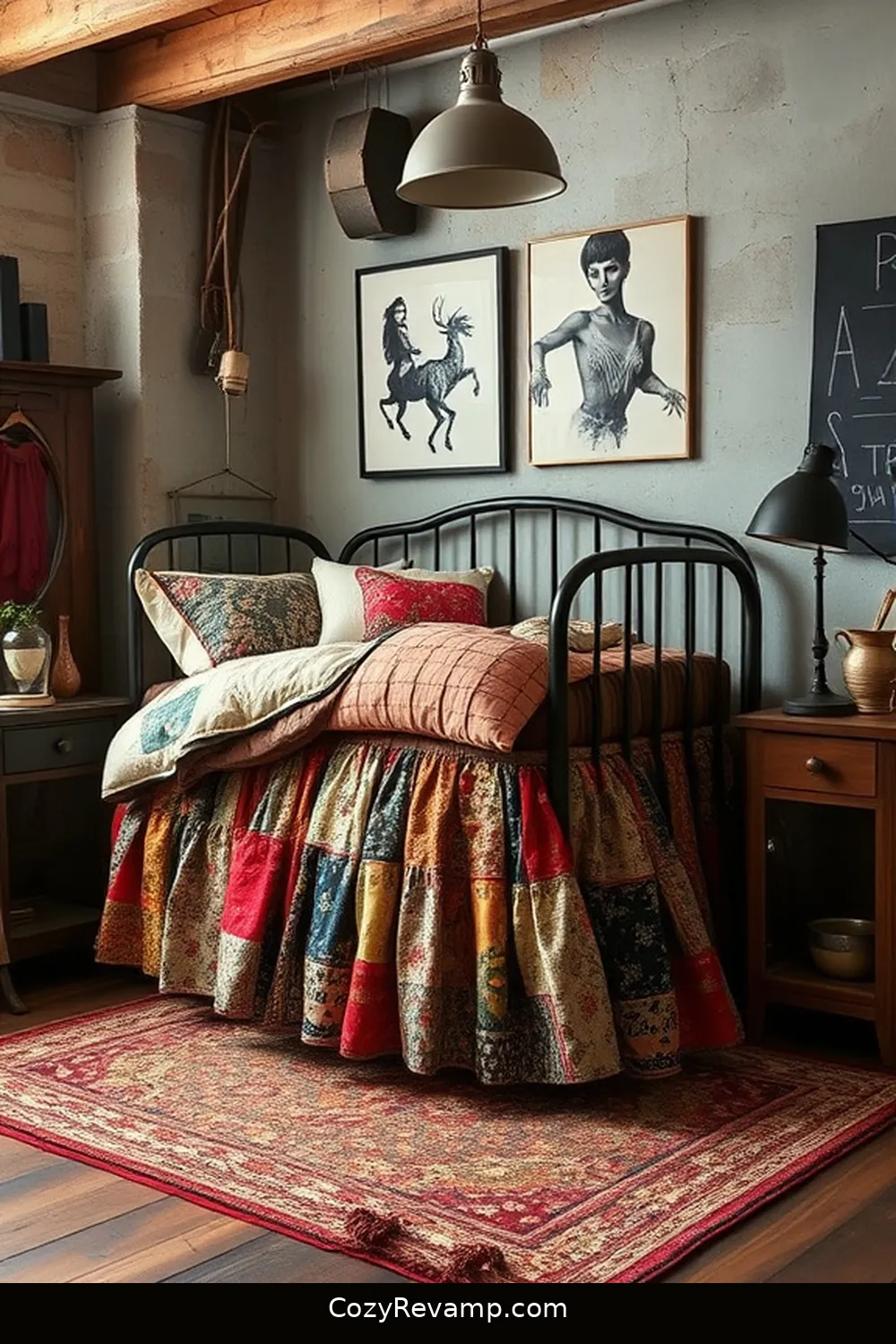 Upcycled Crib Skirt for 16 Ways to Create an Industrial Nursery With Upcycled Fabric Material