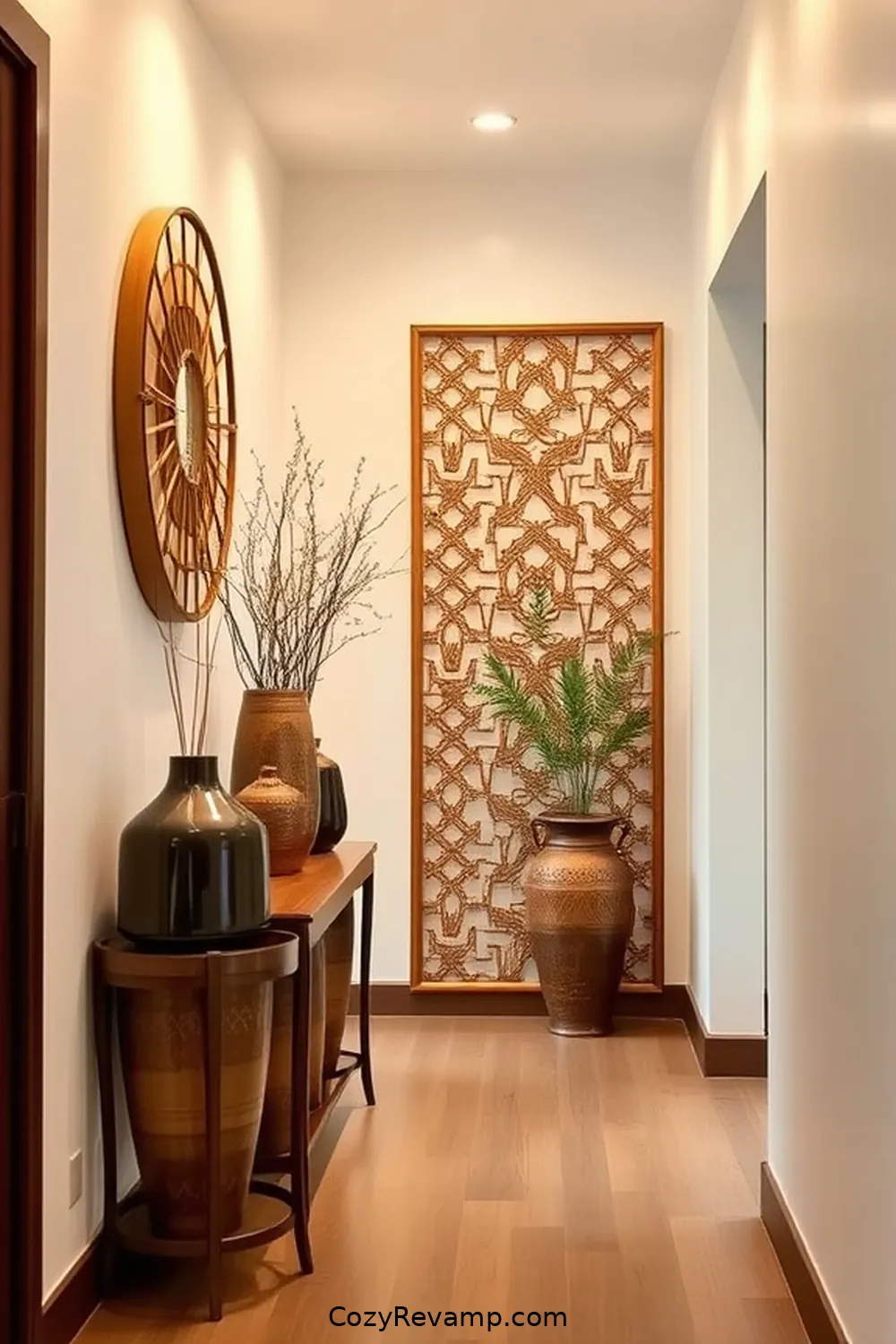 Bamboo Art and Decor for 16 Ways to Incorporate Bamboo Material in Your Modern Farmhouse Hallway