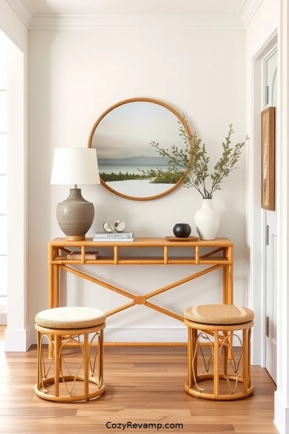 Bamboo Furniture for 16 Ways to Incorporate Bamboo Material in Your Modern Farmhouse Hallway