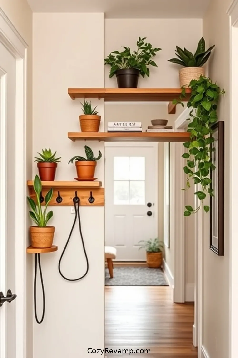 Bamboo Hooks and Shelves for 16 Ways to Incorporate Bamboo Material in Your Modern Farmhouse Hallway
