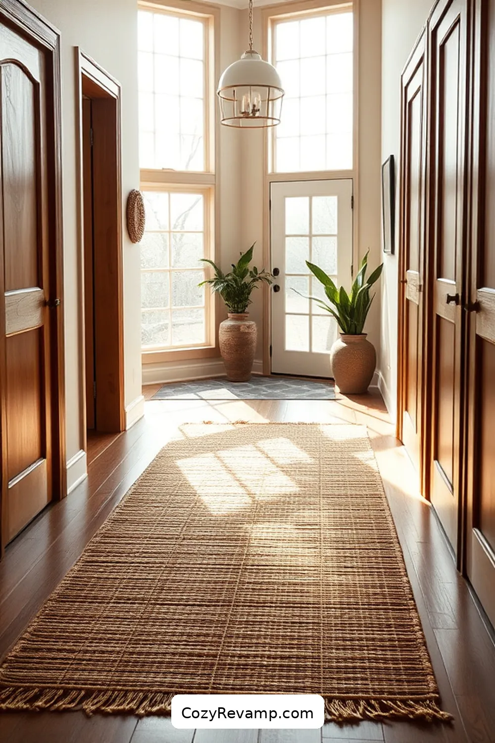 Bamboo Rugs for 16 Ways to Incorporate Bamboo Material in Your Modern Farmhouse Hallway