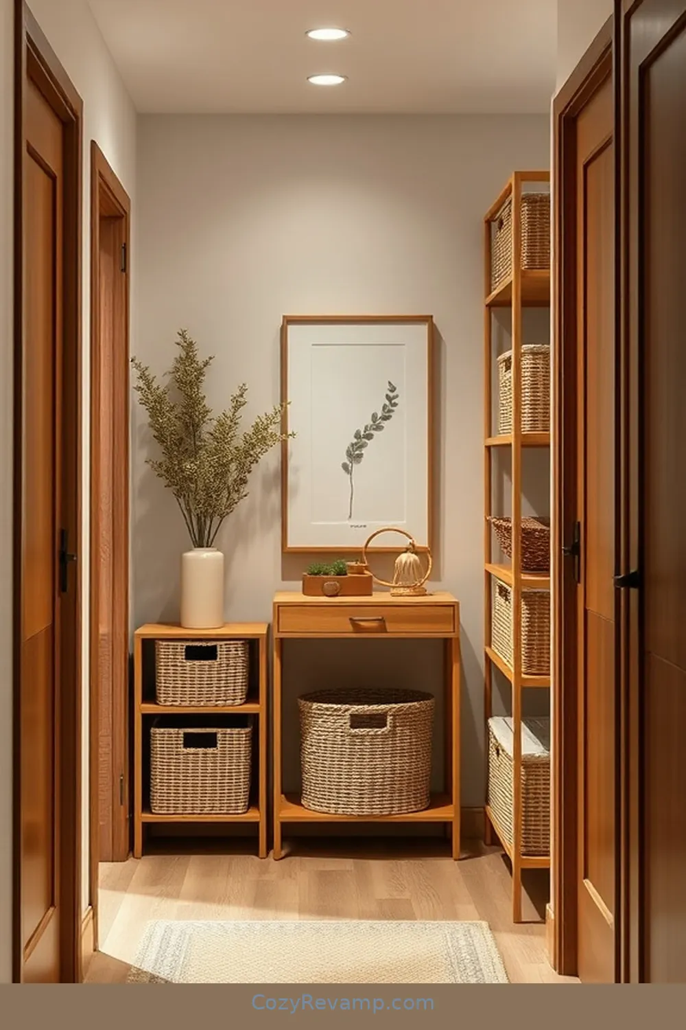 Bamboo Storage Solutions for 16 Ways to Incorporate Bamboo Material in Your Modern Farmhouse Hallway