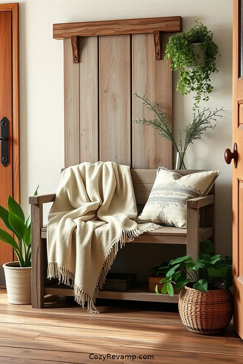 16 Ways to Style Your Rustic Entryway With Organic Cotton Material 5 Create a Chic Organic Cotton Throw Blanket Display for 16 Ways to Style Your Rustic Entryway With Organic Cotton Material