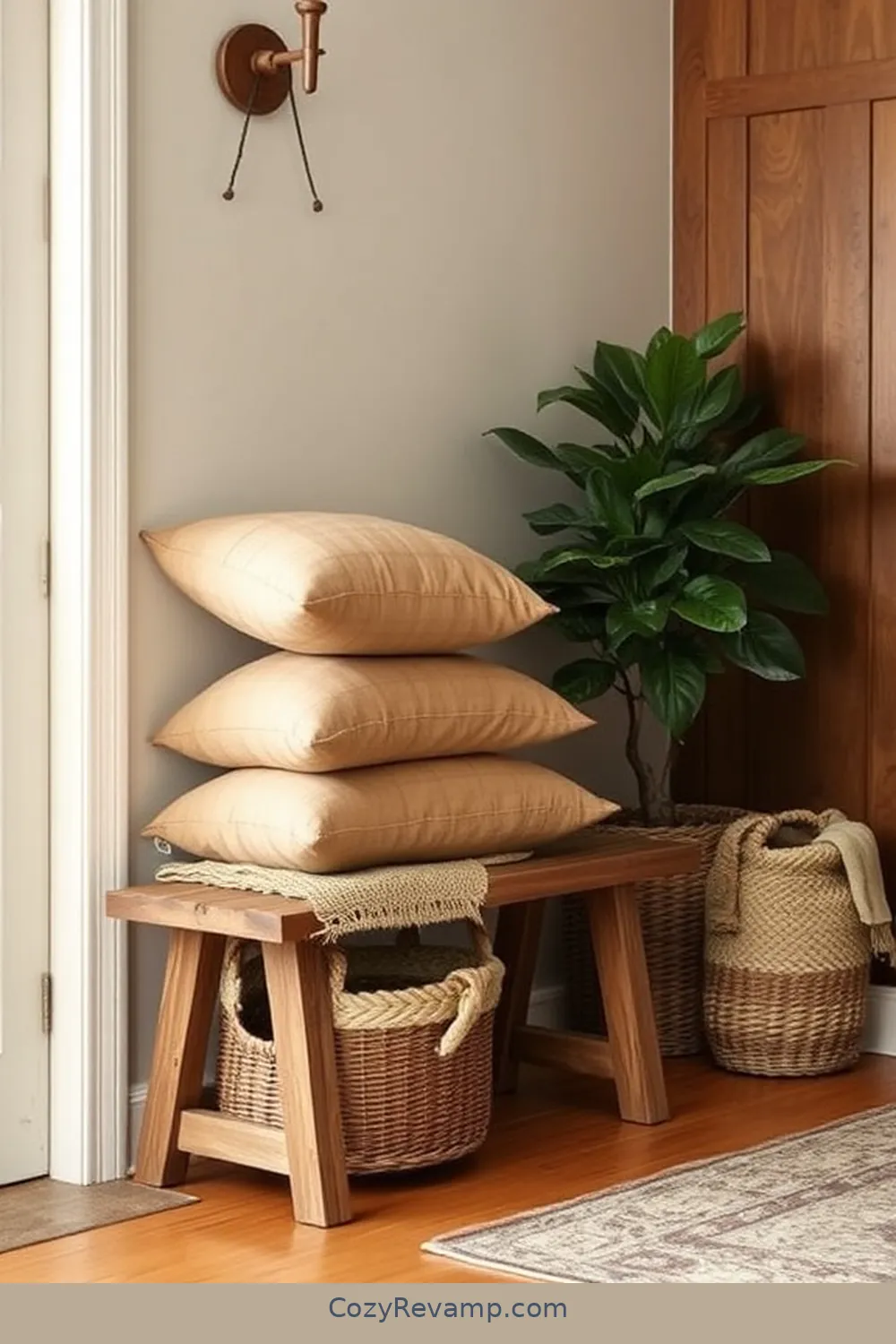 16 Ways to Style Your Rustic Entryway With Organic Cotton Material 12 Personalize Your Entryway With Organic Cotton Pillows for 16 Ways to Style Your Rustic Entryway With Organic Cotton Material