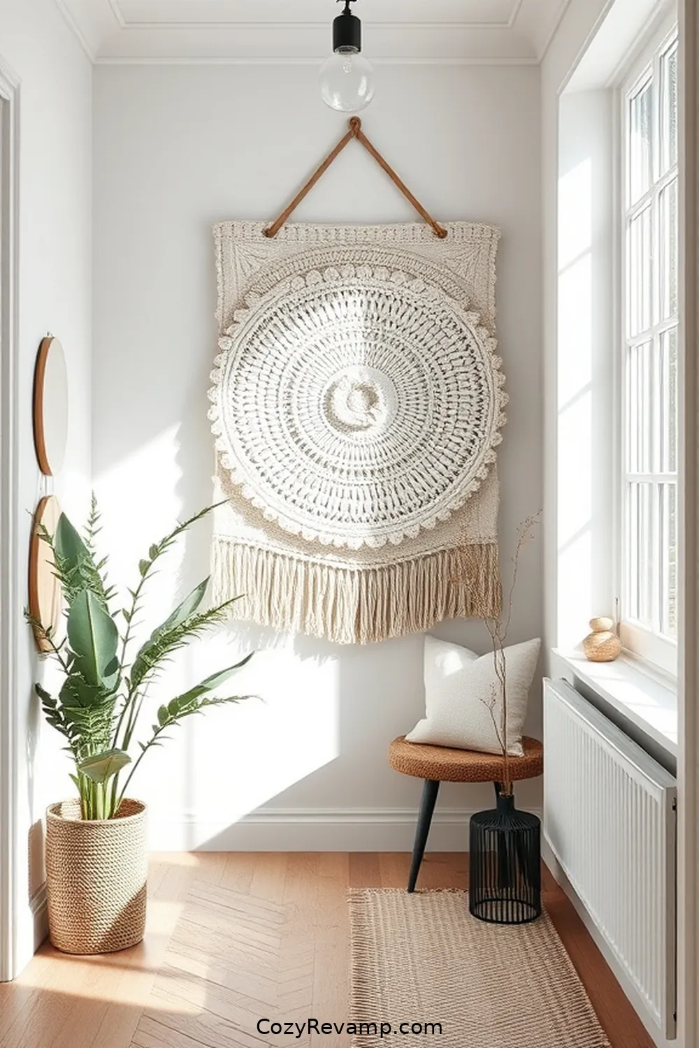 16 Ways to Style a Scandinavian Hallway With Organic Cotton Material 8 Unique Organic Cotton Wall Art for 16 Ways to Style a Scandinavian Hallway With Organic Cotton Material