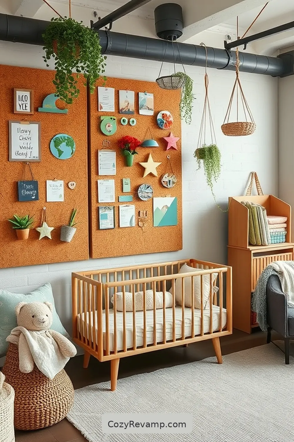 16 Ways to Style an Industrial Nursery With Cork Material 10 Cork Bulletin Boards for Fun and Functionality for 16 Ways to Style an Industrial Nursery With Cork Material