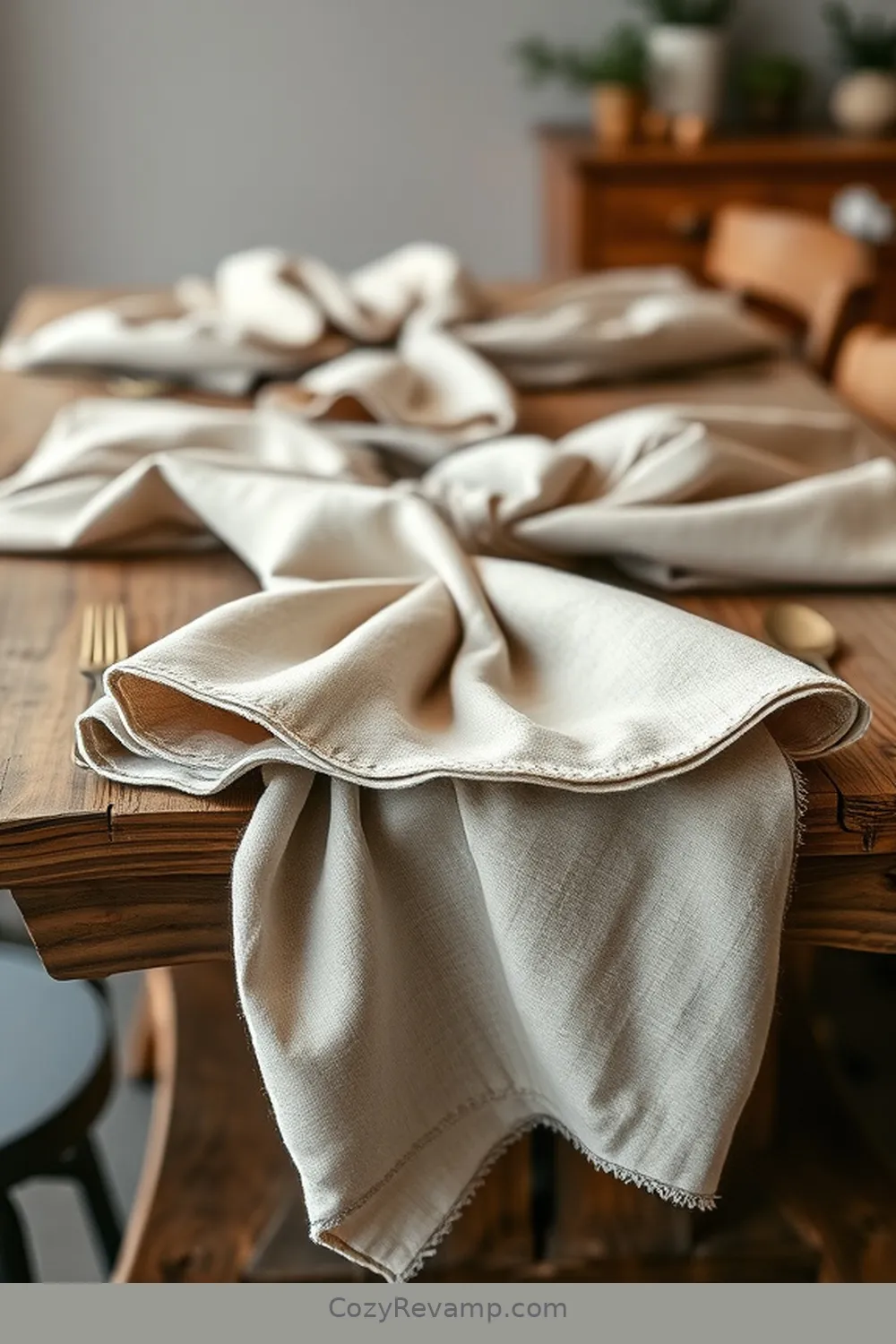 16 Ways to Use Natural Fibers in Your Industrial Dining Room 6 Choose Cotton Napkins for a Casual Feel for 16 Ways to Use Natural Fibers in Your Industrial Dining Room