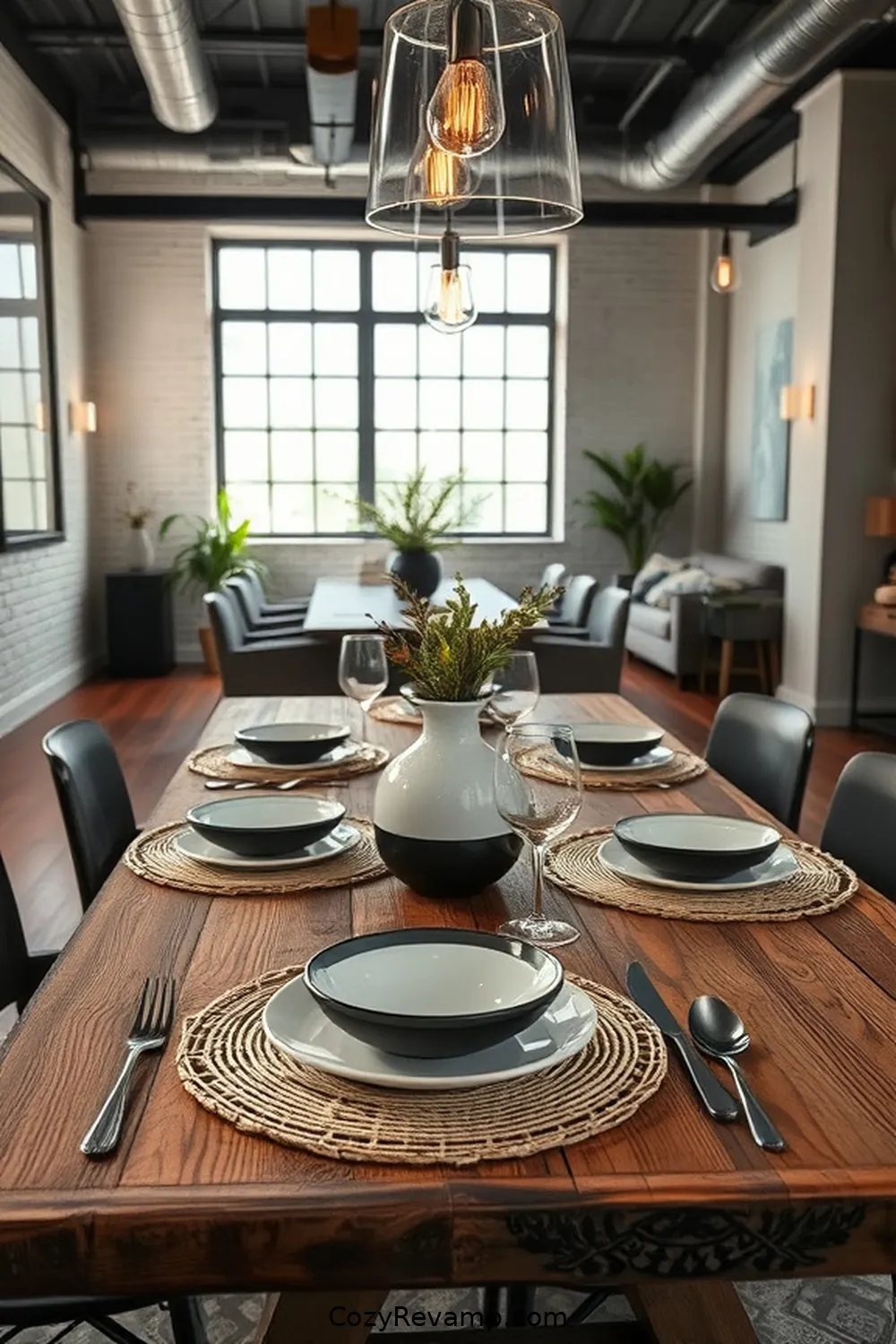 16 Ways to Use Natural Fibers in Your Industrial Dining Room 14 Incorporate Natural Fiber Placemats for Dining for 16 Ways to Use Natural Fibers in Your Industrial Dining Room