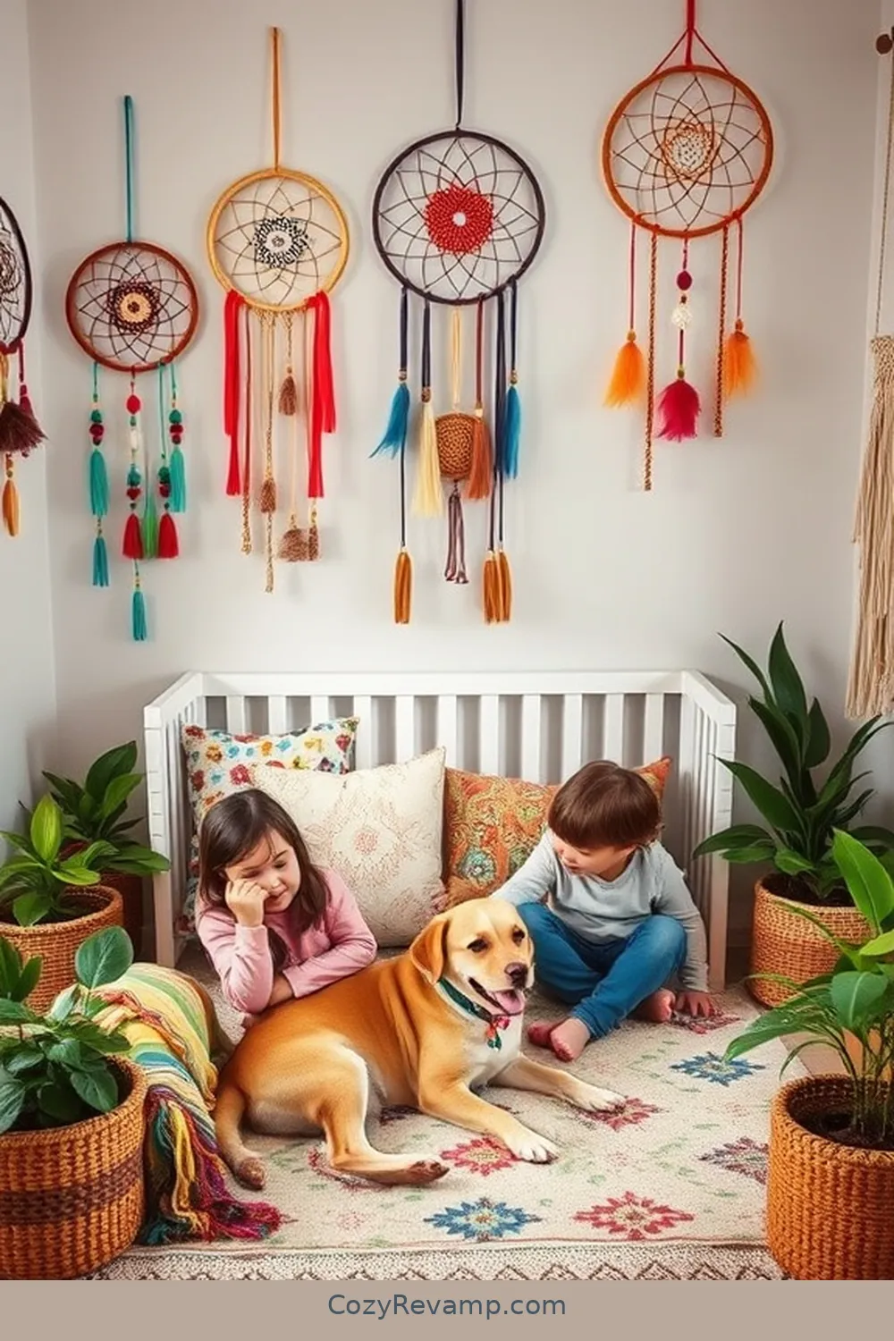 DIY Dreamcatchers From Reclaimed Materials for 17 Creative Bohemian Nursery Ideas With Reclaimed Materials