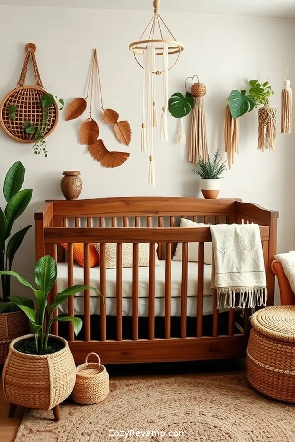 Reclaimed Wood Crib for 17 Creative Bohemian Nursery Ideas With Reclaimed Materials