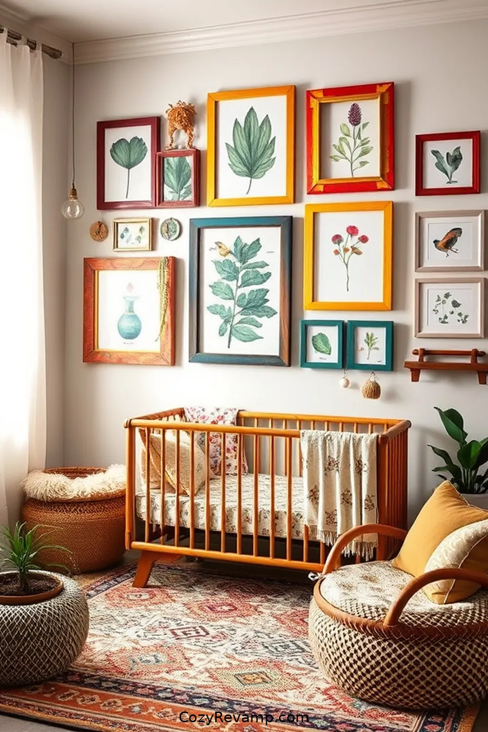 Unique Wall Decor With Reclaimed Frames for 17 Creative Bohemian Nursery Ideas With Reclaimed Materials