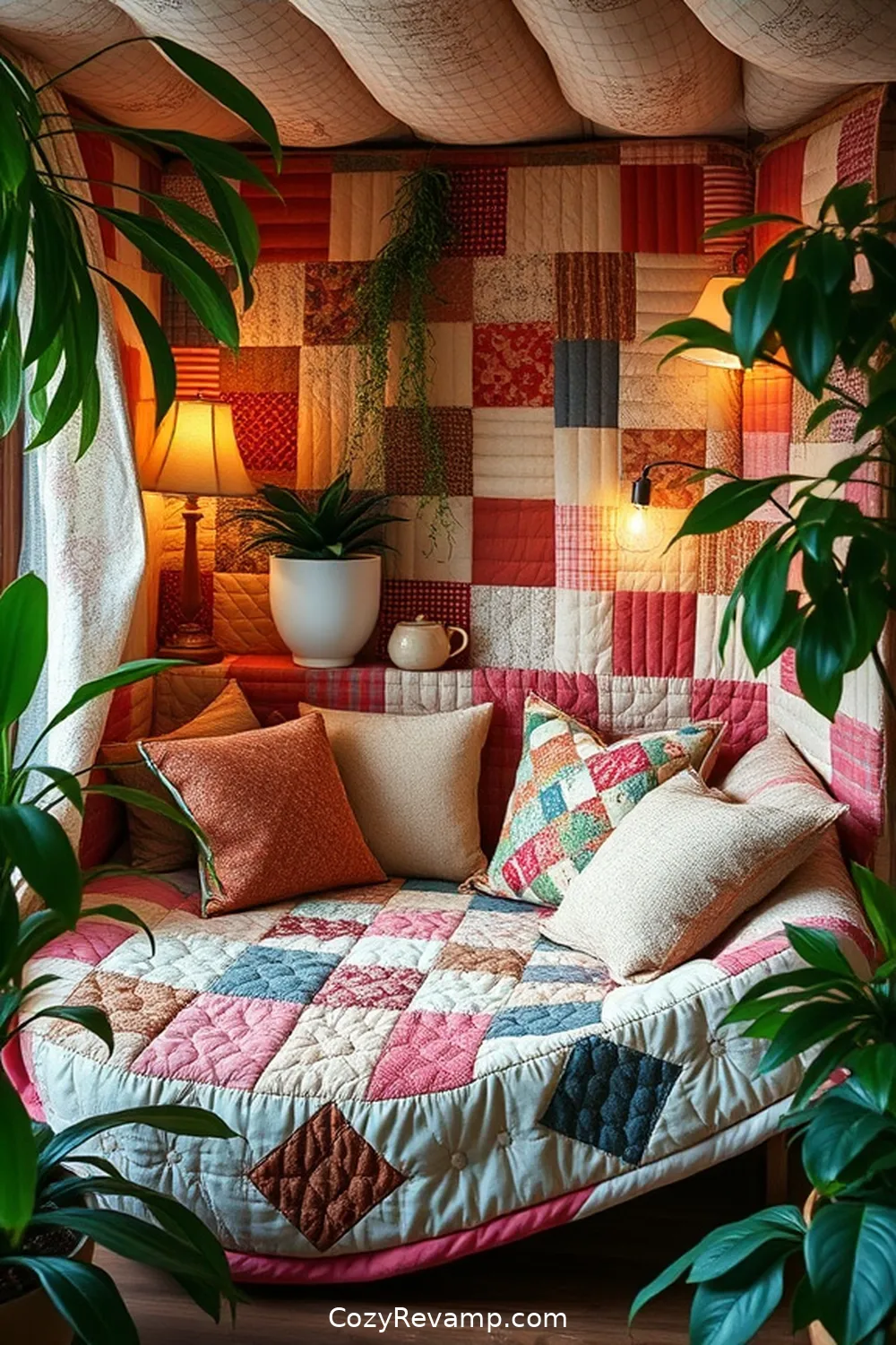 Quilted Reading Nooks for 17 Creative Ways to Design a Minimalist Library With Upcycled Fabric Materials