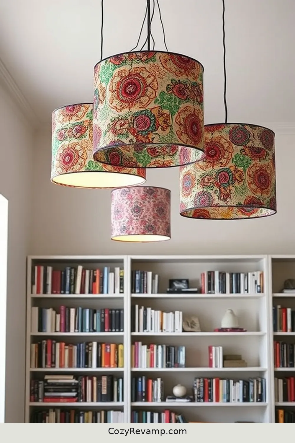Upcycled Fabric Light Fixtures for 17 Creative Ways to Design a Minimalist Library With Upcycled Fabric Materials