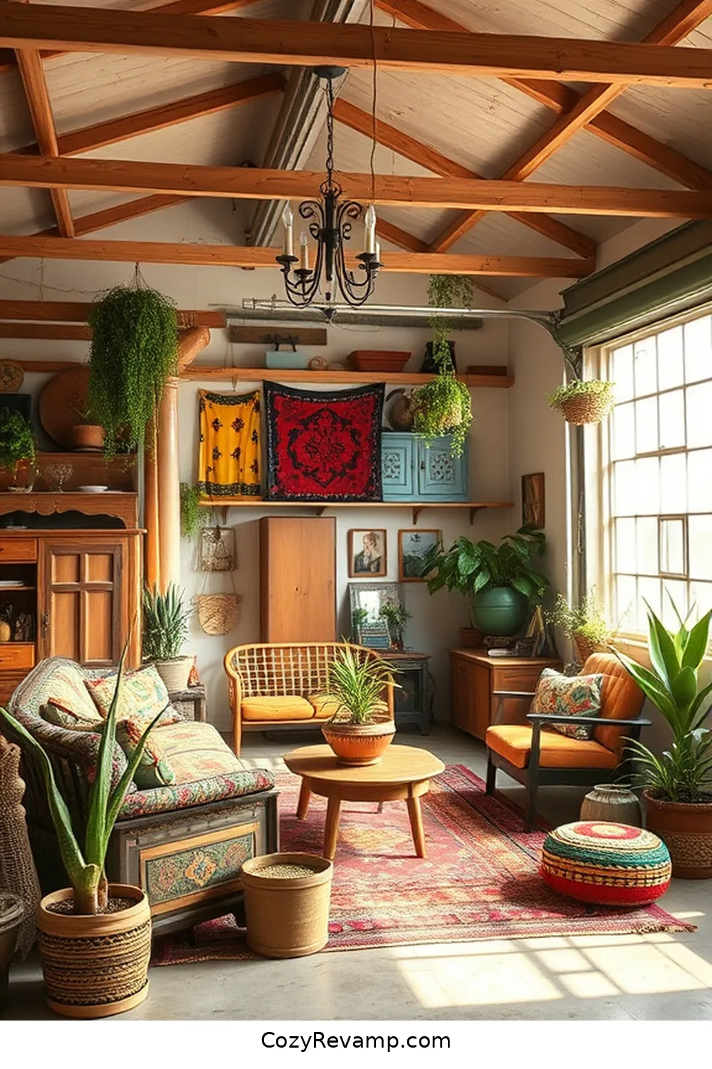 Embrace Vintage Furniture Finds for 17 Creative Ways to Style a Bohemian Garage With Reclaimed Materials