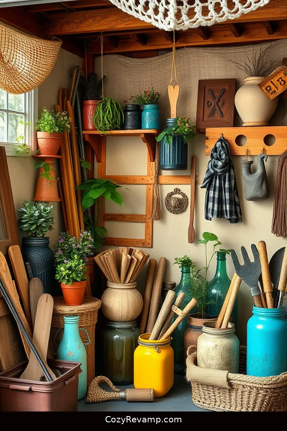 Use Repurposed Jars for Organization for 17 Creative Ways to Style a Bohemian Garage With Reclaimed Materials