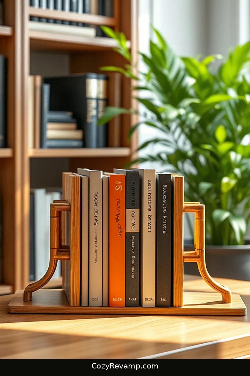 Bamboo Bookends: Organizing With Elegance for 17 Essential Elements of Rustic Home Office Bamboo Material