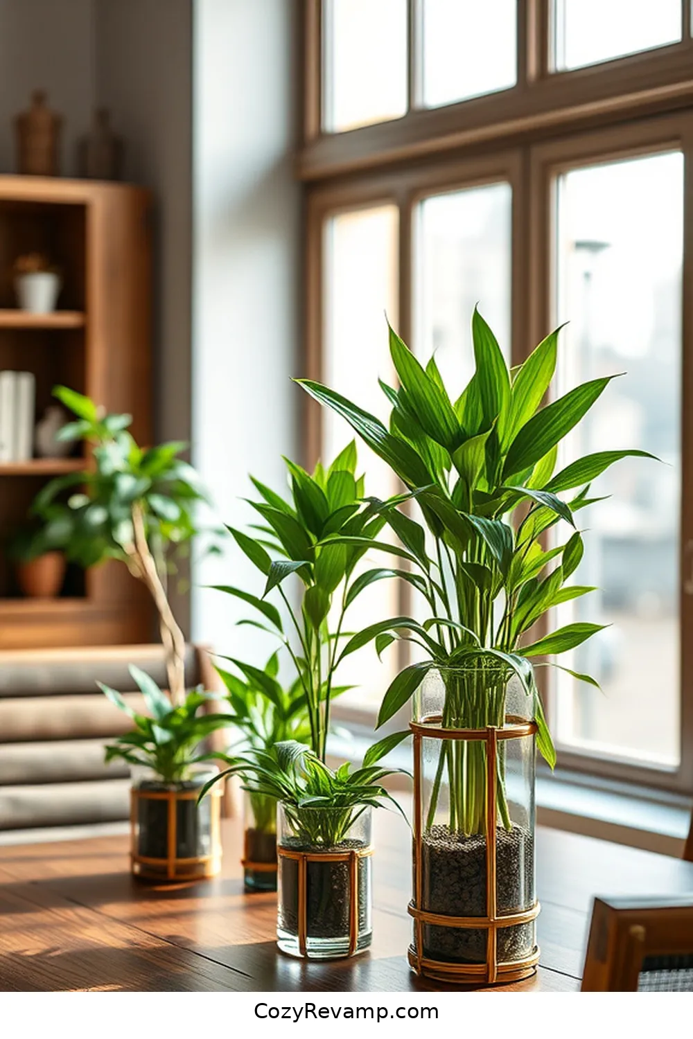 Bamboo Plant Holders: Bringing the Outdoors In for 17 Essential Elements of Rustic Home Office Bamboo Material