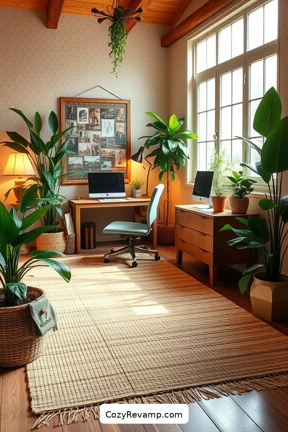 Bamboo Rugs: Softening Your Space for 17 Essential Elements of Rustic Home Office Bamboo Material