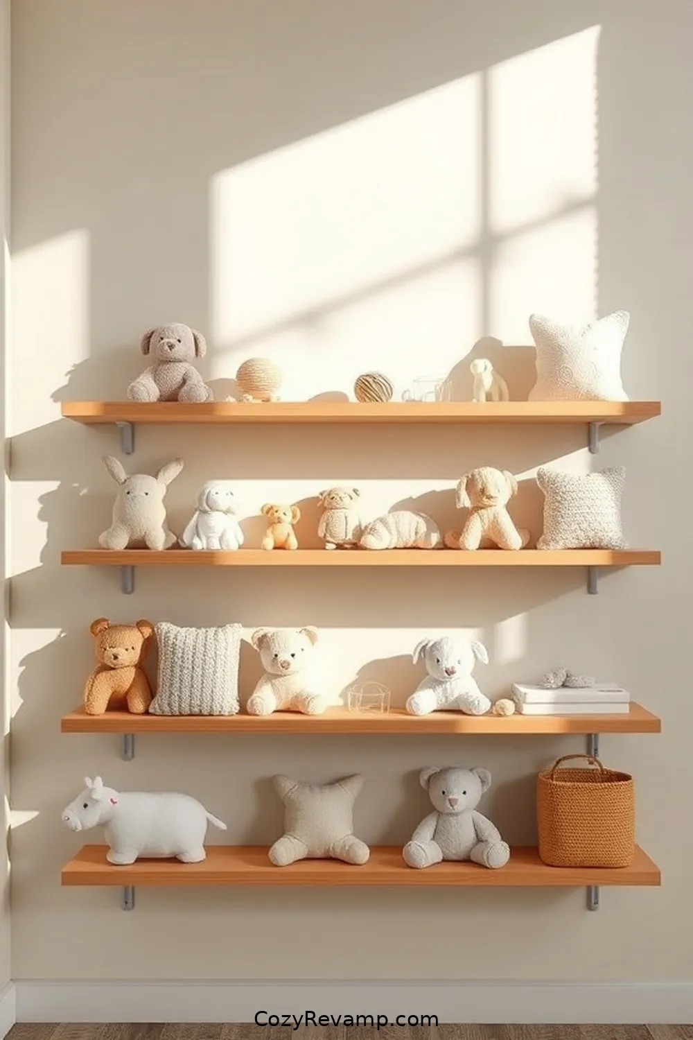 17 Essential Elements of a Mid-Century Modern Nursery Using Organic Cotton Material 15 Wall Shelves for Display for 17 Essential Elements of a Mid-Century Modern Nursery Using Organic Cotton Material