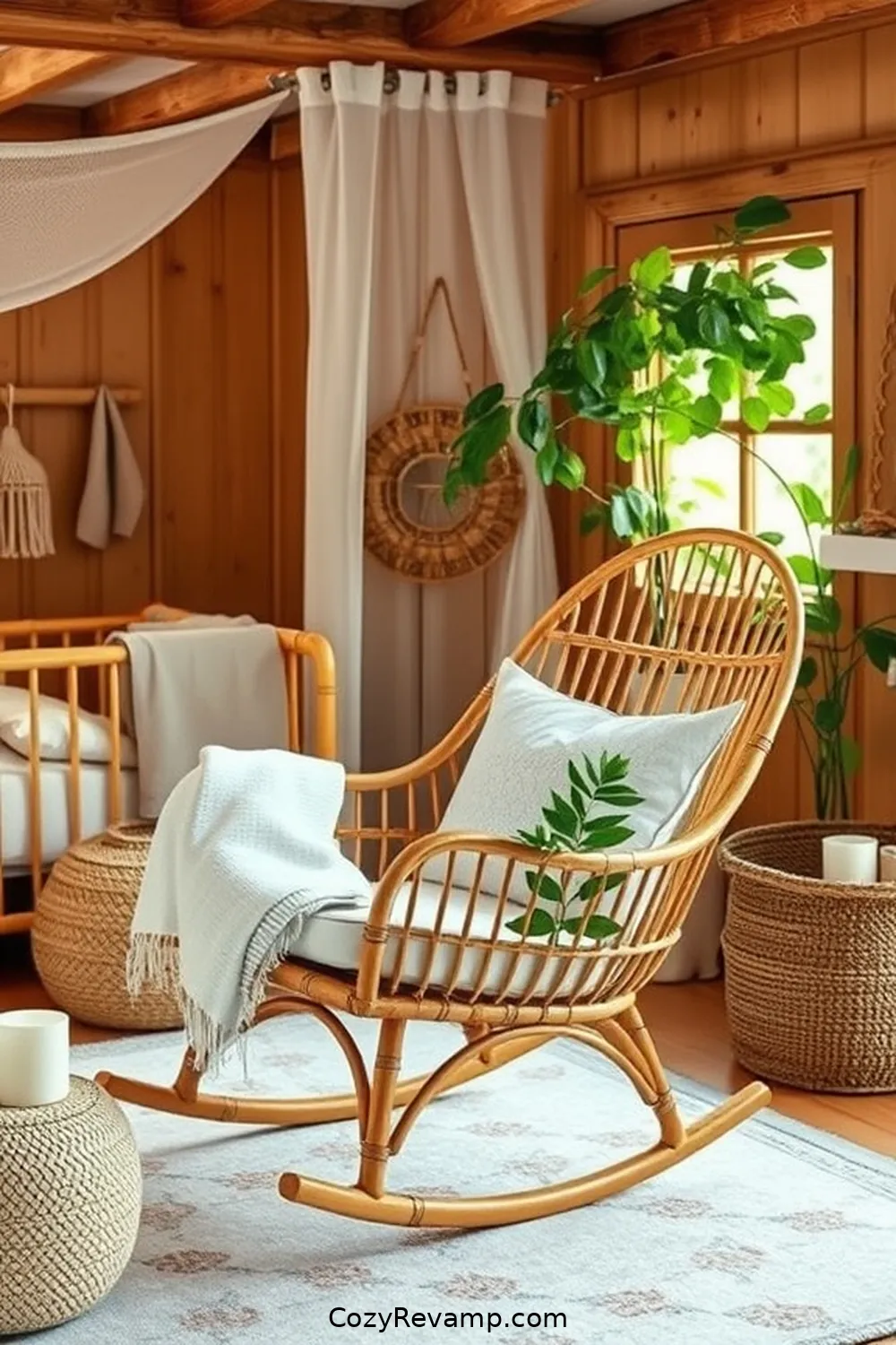 17 Essential Elements of a Rustic Nursery With Bamboo Material 5 Bamboo Rocking Chair: Comfort for Late-Night Feedings for 17 Essential Elements of a Rustic Nursery With Bamboo Material