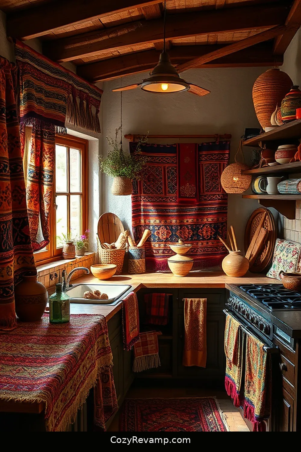 17 Essential Materials for Bohemian Kitchens With Solar Powered Lights 6 Woven Textiles for 17 Essential Materials for Bohemian Kitchens With Solar Powered Lights