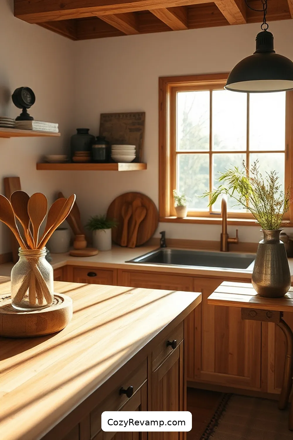 Bamboo Surfaces for 17 Essential Materials for Rustic Kitchens With Solar-Powered Lights