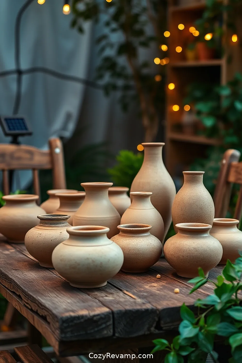 Clay Pottery for 17 Essential Materials for Rustic Kitchens With Solar-Powered Lights