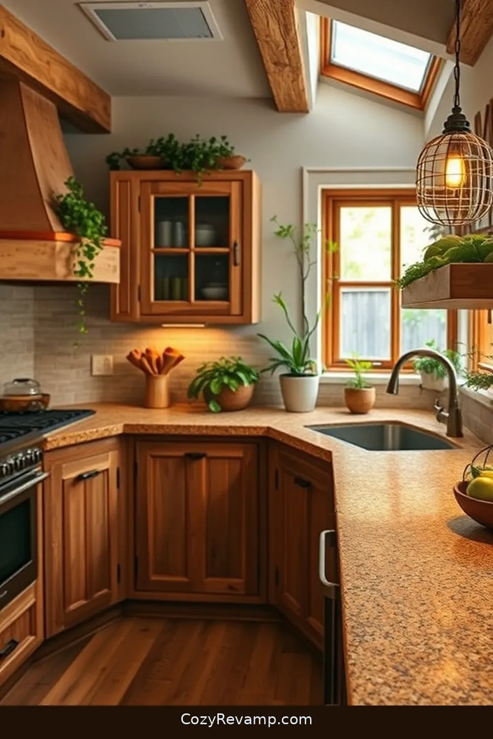 Cork Countertops for 17 Essential Materials for Rustic Kitchens With Solar-Powered Lights