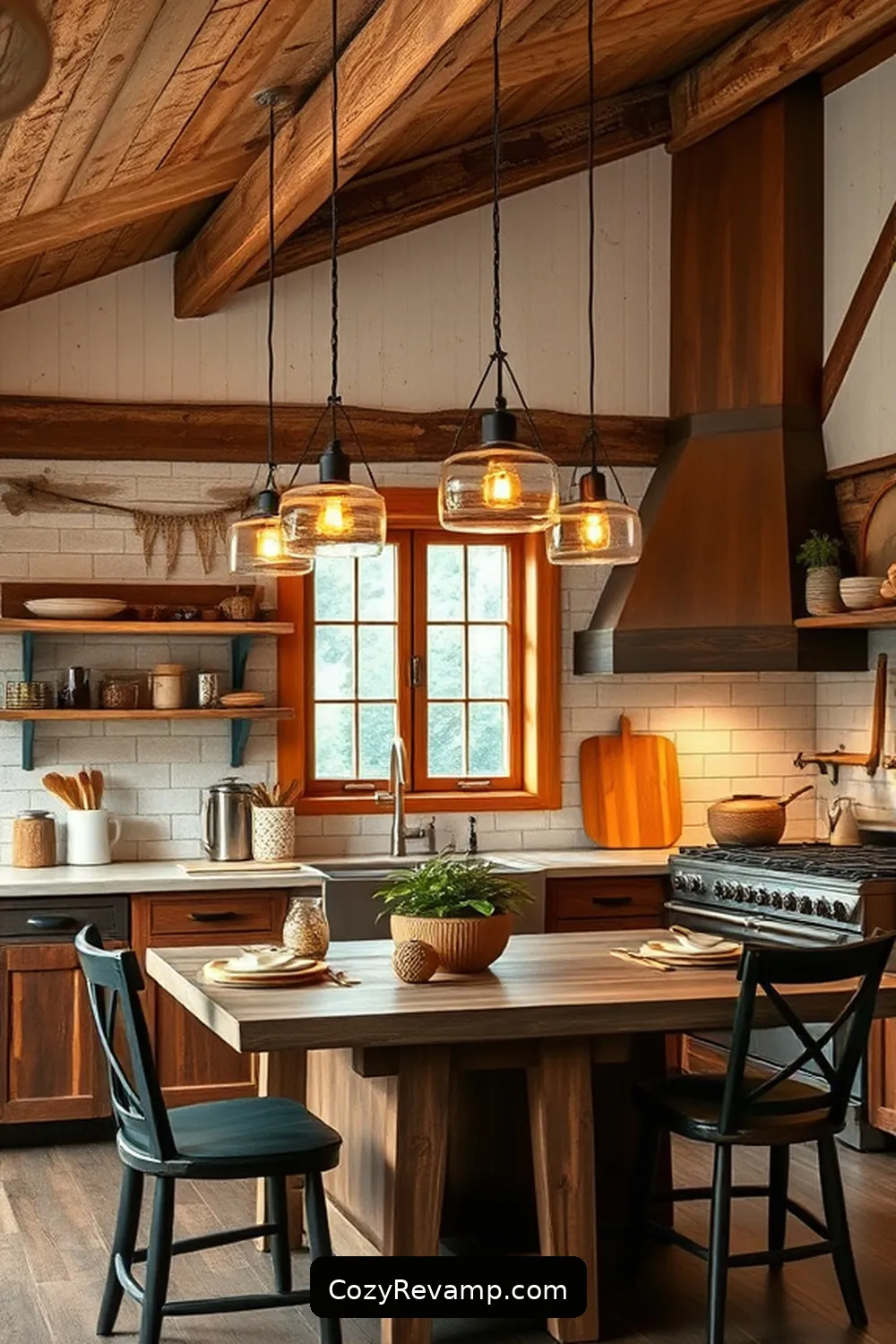 Reclaimed Wood for 17 Essential Materials for Rustic Kitchens With Solar-Powered Lights