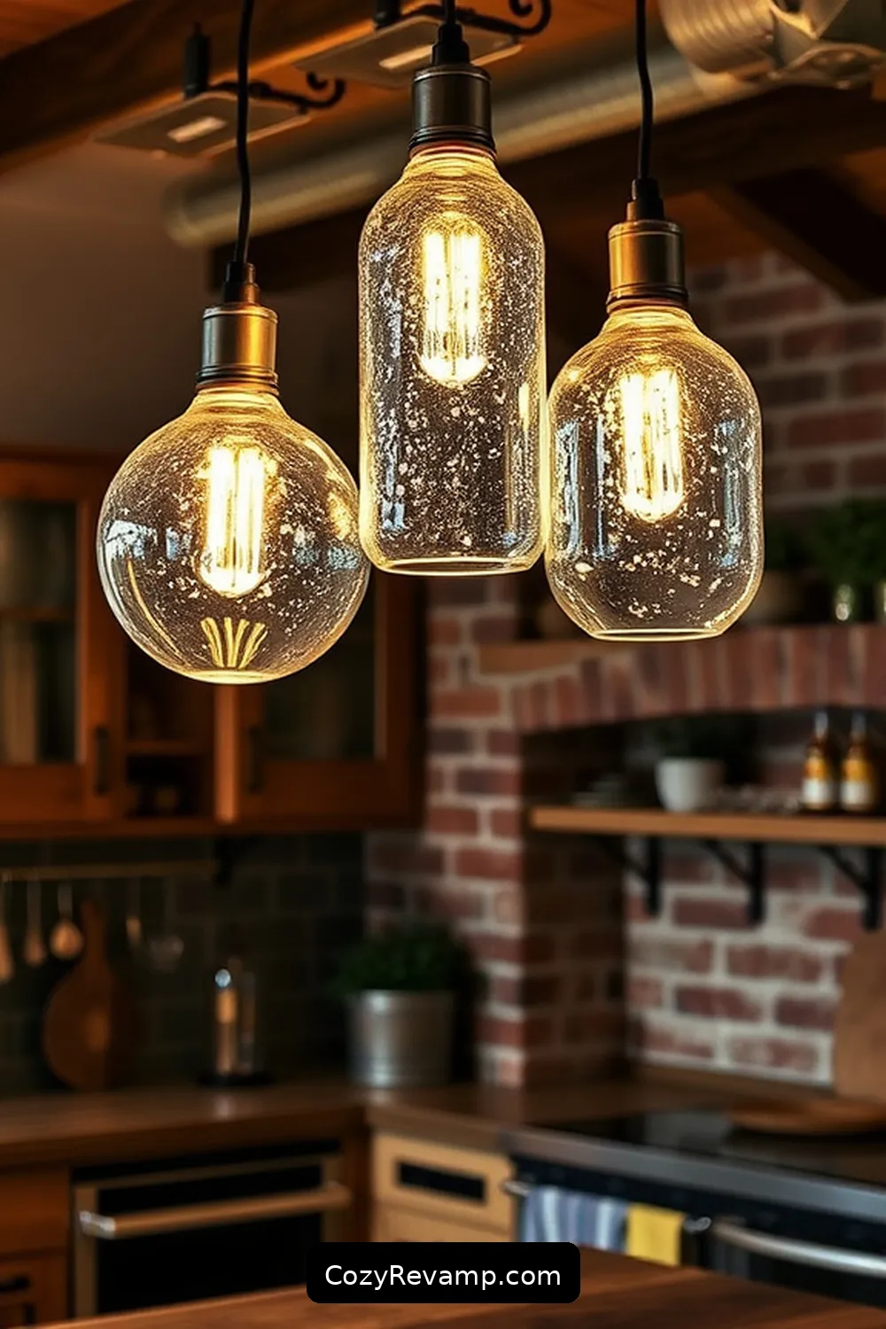 Recycled Glass Fixtures for 17 Essential Materials for Rustic Kitchens With Solar-Powered Lights