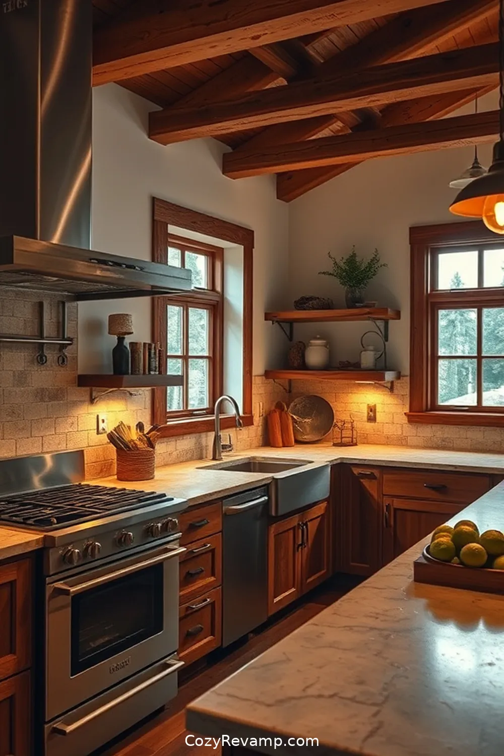 Stainless Steel for 17 Essential Materials for Rustic Kitchens With Solar-Powered Lights