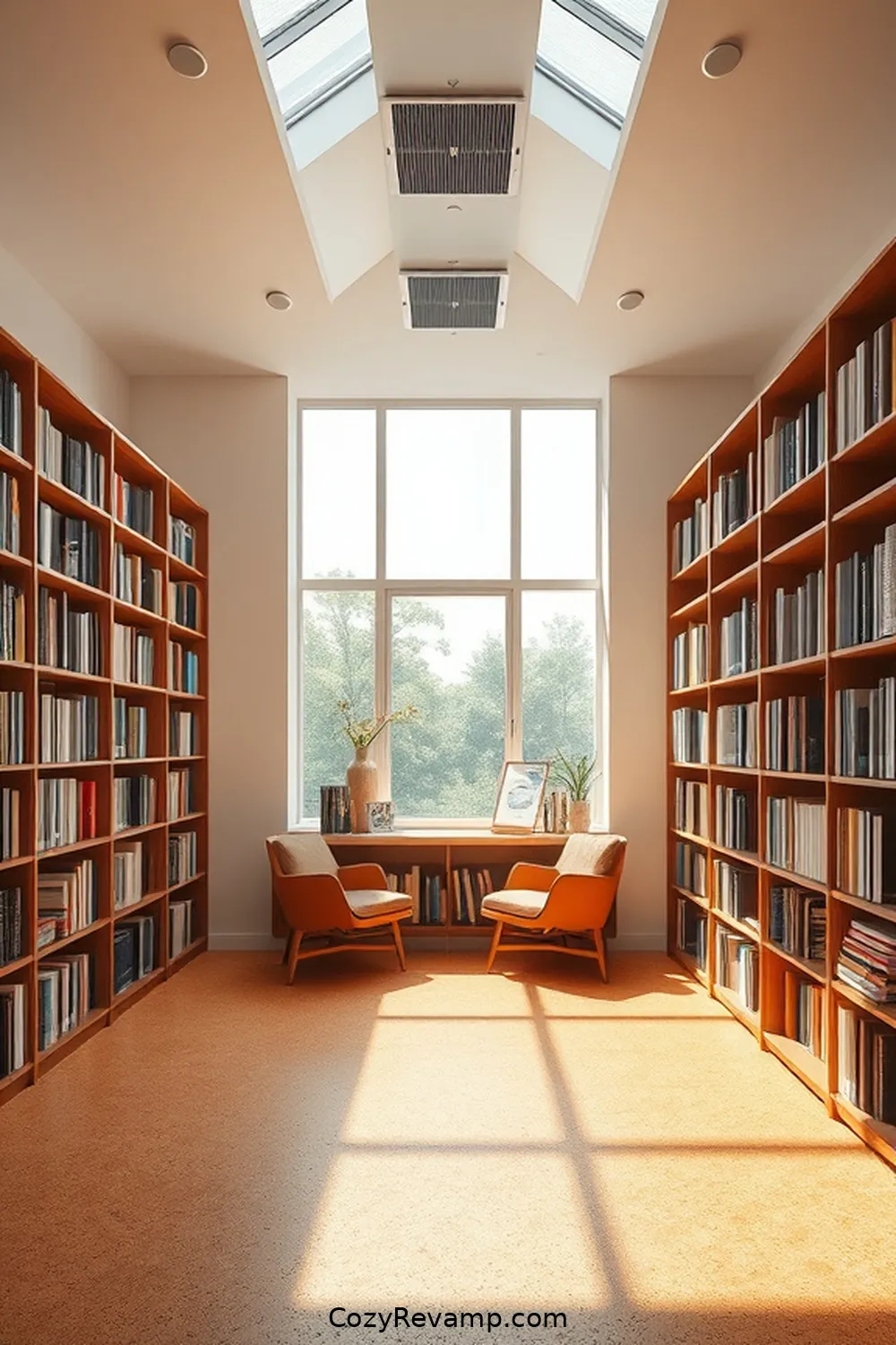17 Essential Materials for a Mid-Century Modern Library With Solar-Powered Lights 6 Cork Flooring for 17 Essential Materials for a Mid-Century Modern Library With Solar-Powered Lights