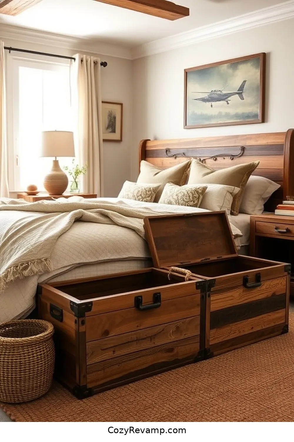 17 Stunning Ideas for a Rustic Bedroom With Recycled Wood Material 13 Reclaimed Wood Storage Boxes for 17 Stunning Ideas for a Rustic Bedroom With Recycled Wood Material