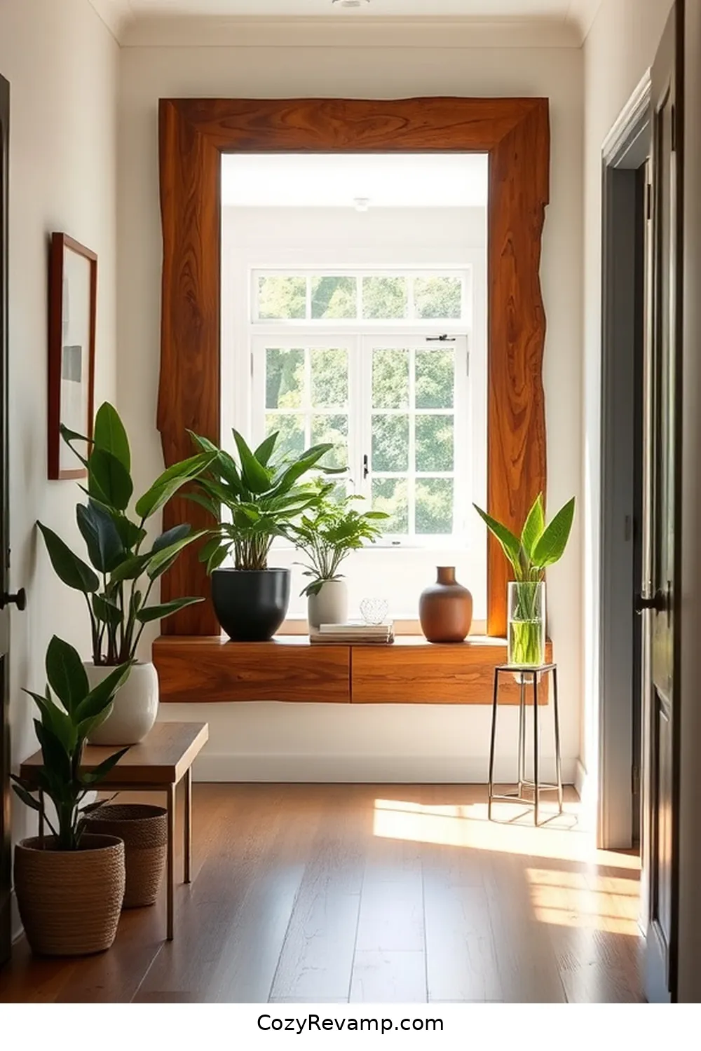 17 Stunning Mid-Century Modern Hallways With Reclaimed Materials 17 Statement Mirrors From Reclaimed Materials for 17 Stunning Mid-Century Modern Hallways With Reclaimed Materials