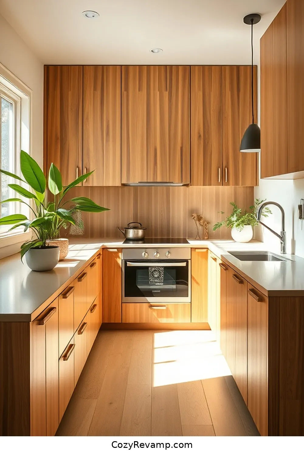 17 Stunning Mid-Century Modern Kitchen Ideas Featuring Bamboo Material 2 Sleek Bamboo Cabinetry for a Clean Look for 17 Stunning Mid-Century Modern Kitchen Ideas Featuring Bamboo Material