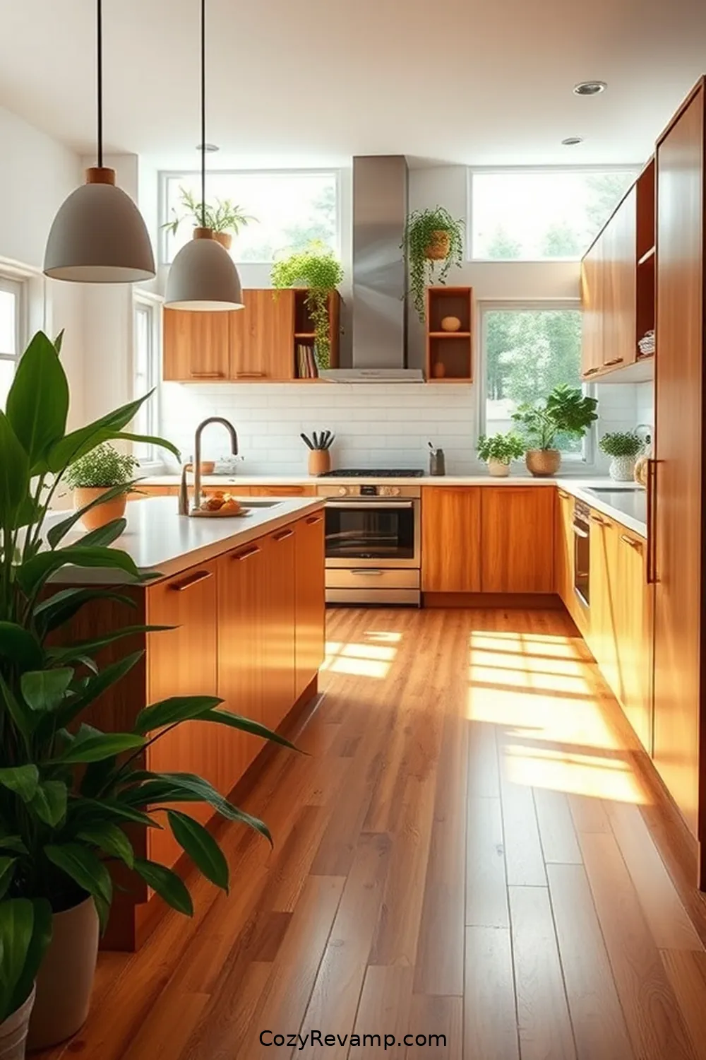 17 Stunning Mid-Century Modern Kitchen Ideas Featuring Bamboo Material 7 Sustainable Bamboo Flooring Options for 17 Stunning Mid-Century Modern Kitchen Ideas Featuring Bamboo Material
