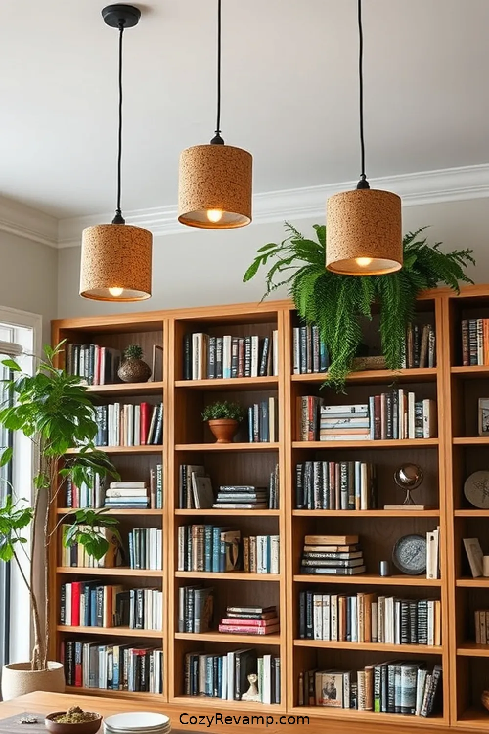 17 Stunning Modern Farmhouse Library Ideas With Cork Material 8 Chic Cork Lighting Fixtures for 17 Stunning Modern Farmhouse Library Ideas With Cork Material