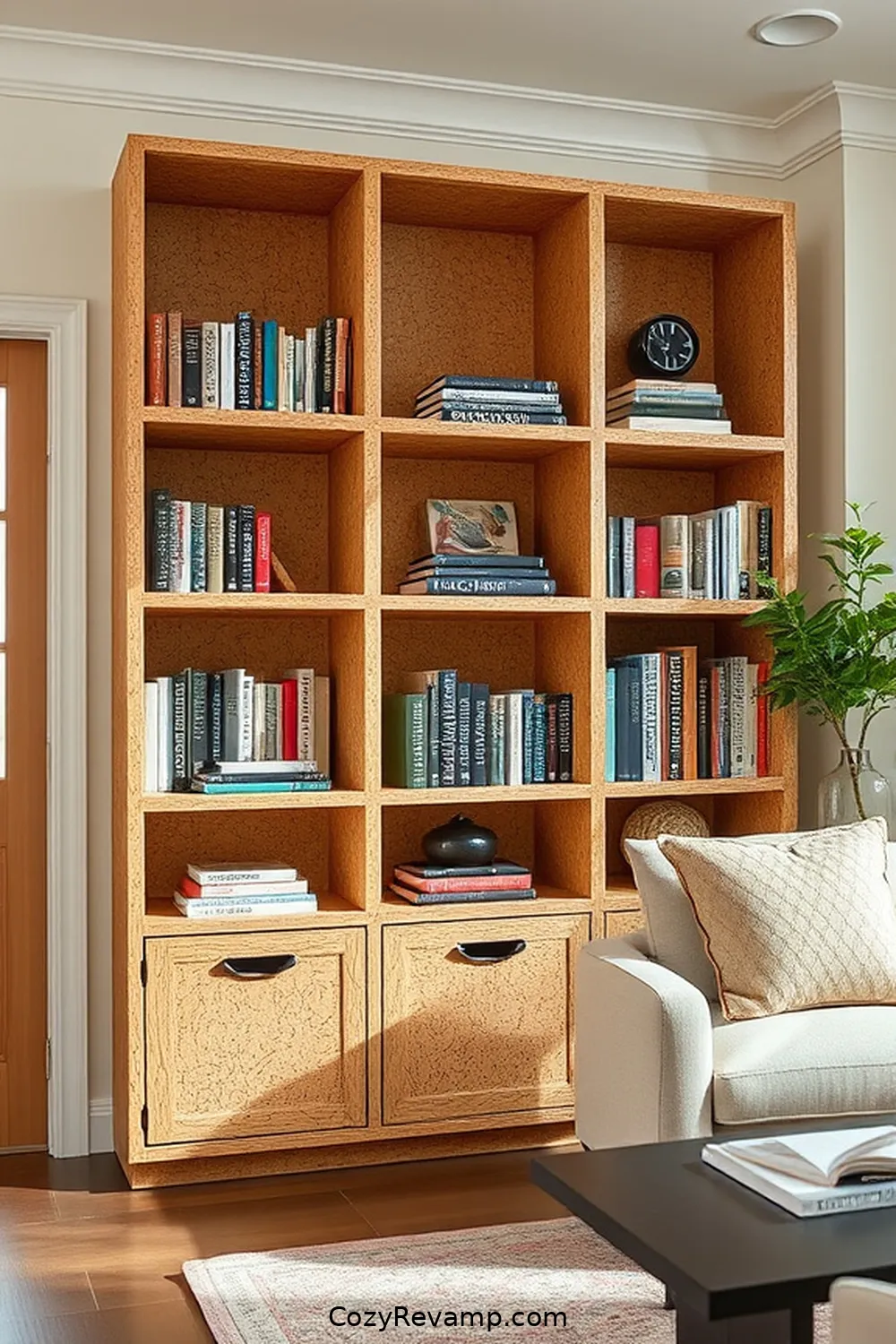 17 Stunning Modern Farmhouse Library Ideas With Cork Material 4 Stylish Cork Shelving Units for 17 Stunning Modern Farmhouse Library Ideas With Cork Material