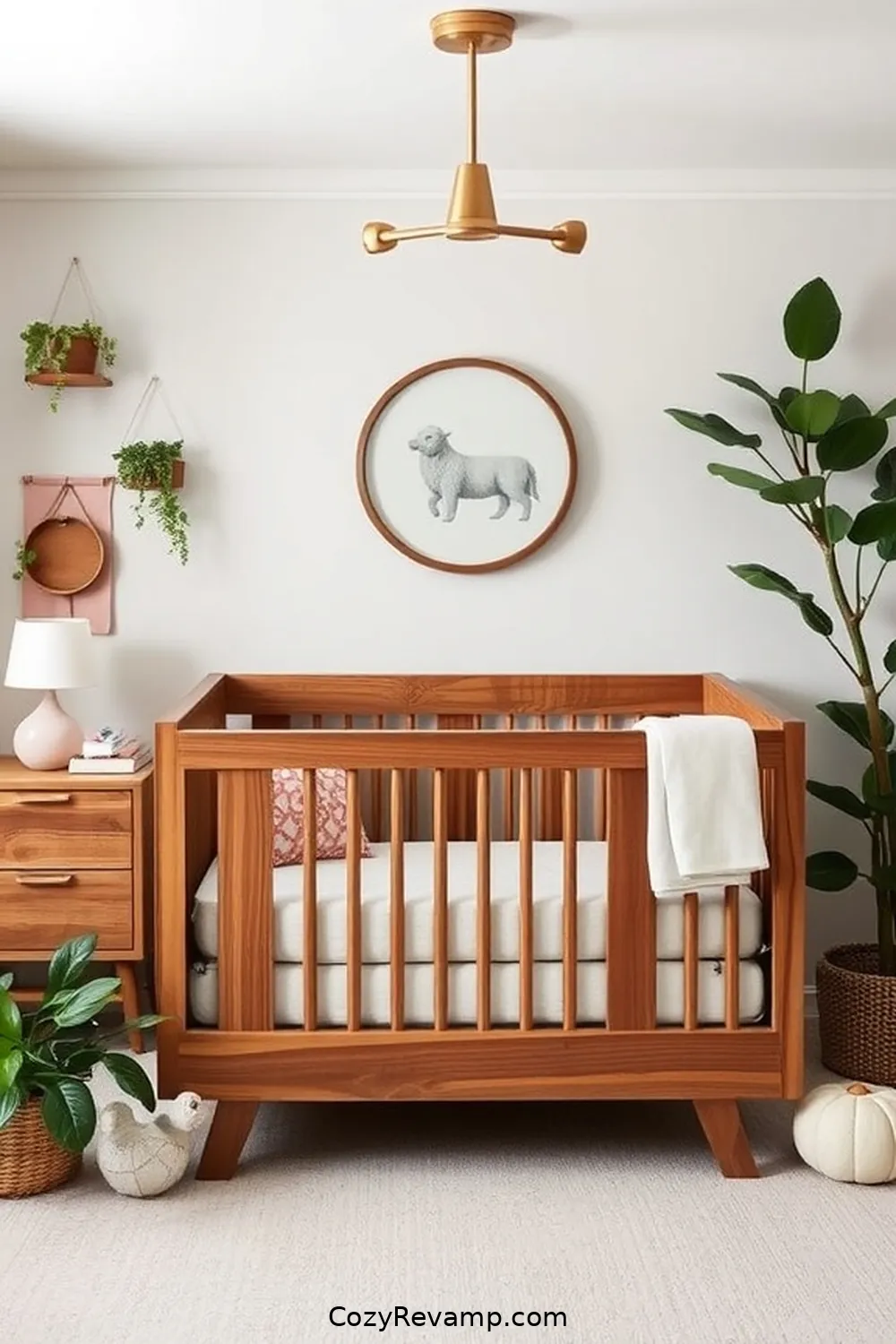 Create a Statement Crib From Reclaimed Wood for 17 Tips for a Mid-Century Modern Nursery Using Recycled Wood Materials