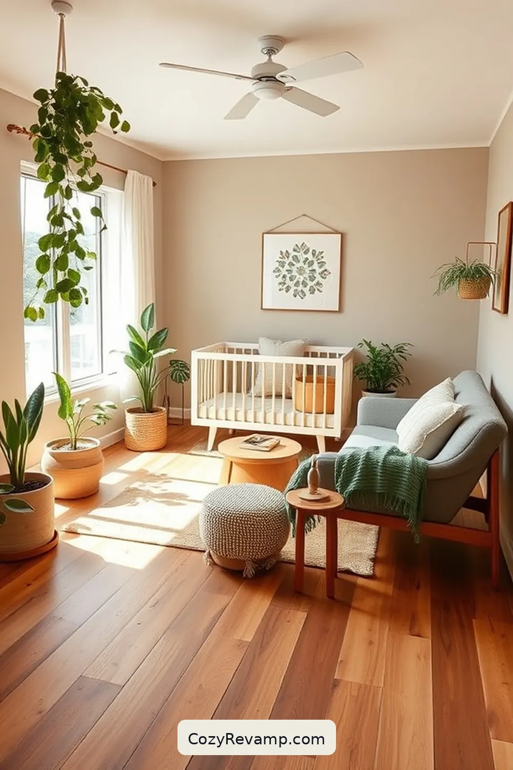 Opt for Eco-Friendly Flooring for 17 Tips for a Mid-Century Modern Nursery Using Recycled Wood Materials