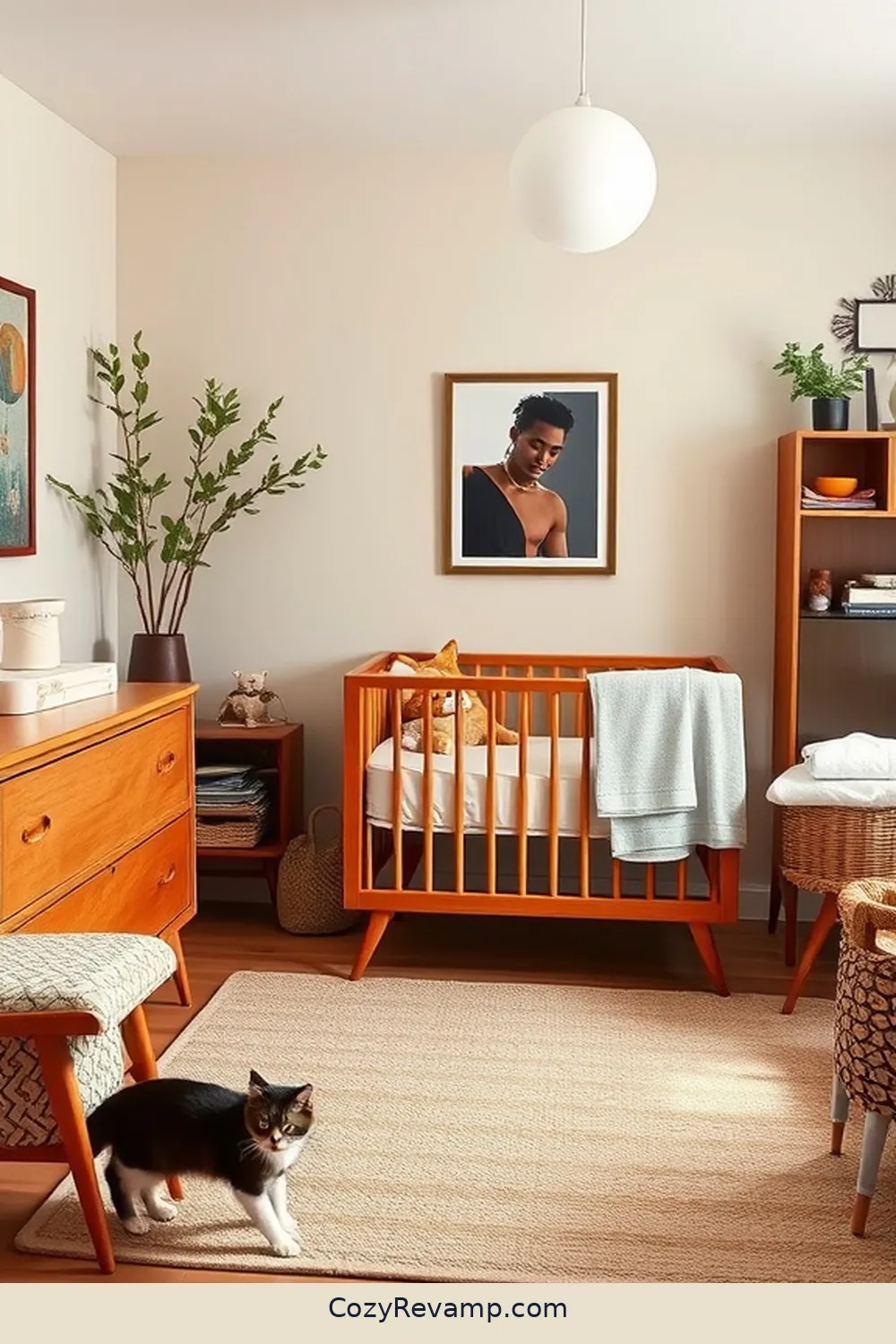 Repurpose Vintage Furniture for 17 Tips for a Mid-Century Modern Nursery Using Recycled Wood Materials