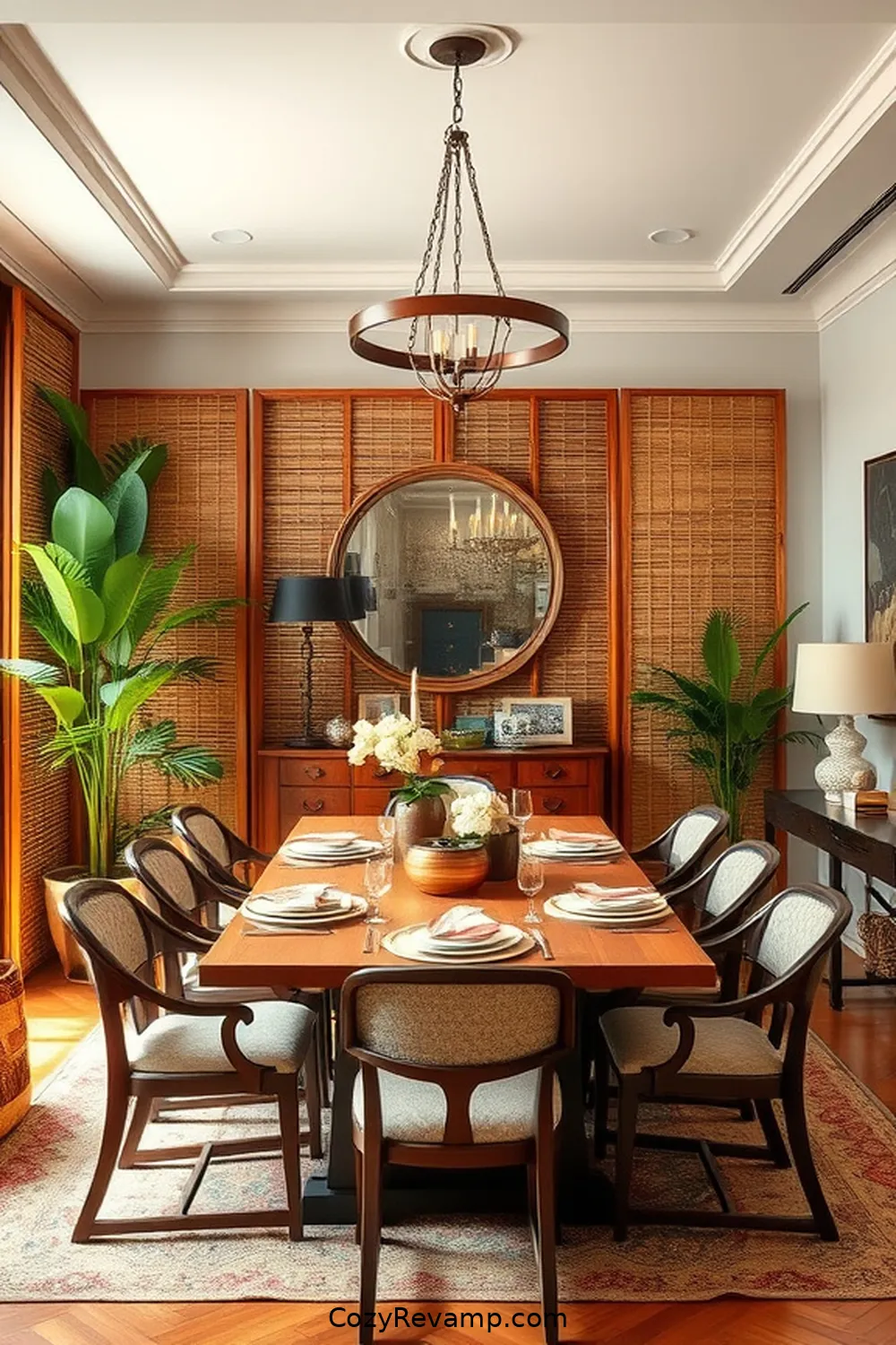 17 Ways to Create a Bohemian Dining Room Using Bamboo Material 8 Design Bamboo Room Dividers for 17 Ways to Create a Bohemian Dining Room Using Bamboo Material