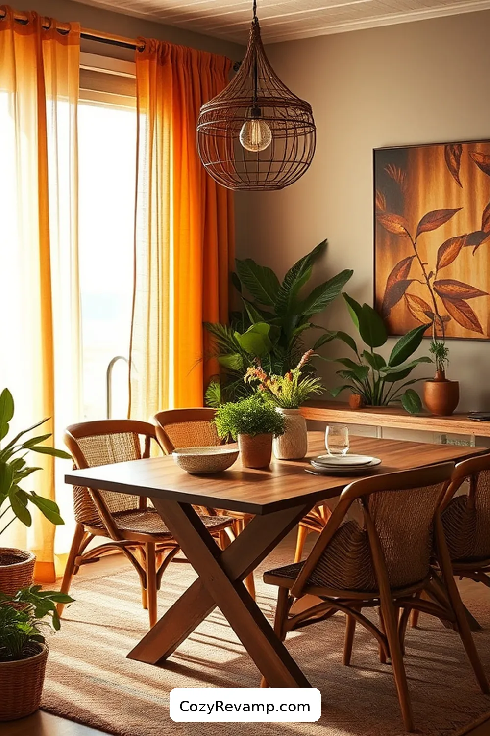 17 Ways to Create a Bohemian Dining Room Using Bamboo Material 13 Use Bamboo Curtains for Softness for 17 Ways to Create a Bohemian Dining Room Using Bamboo Material