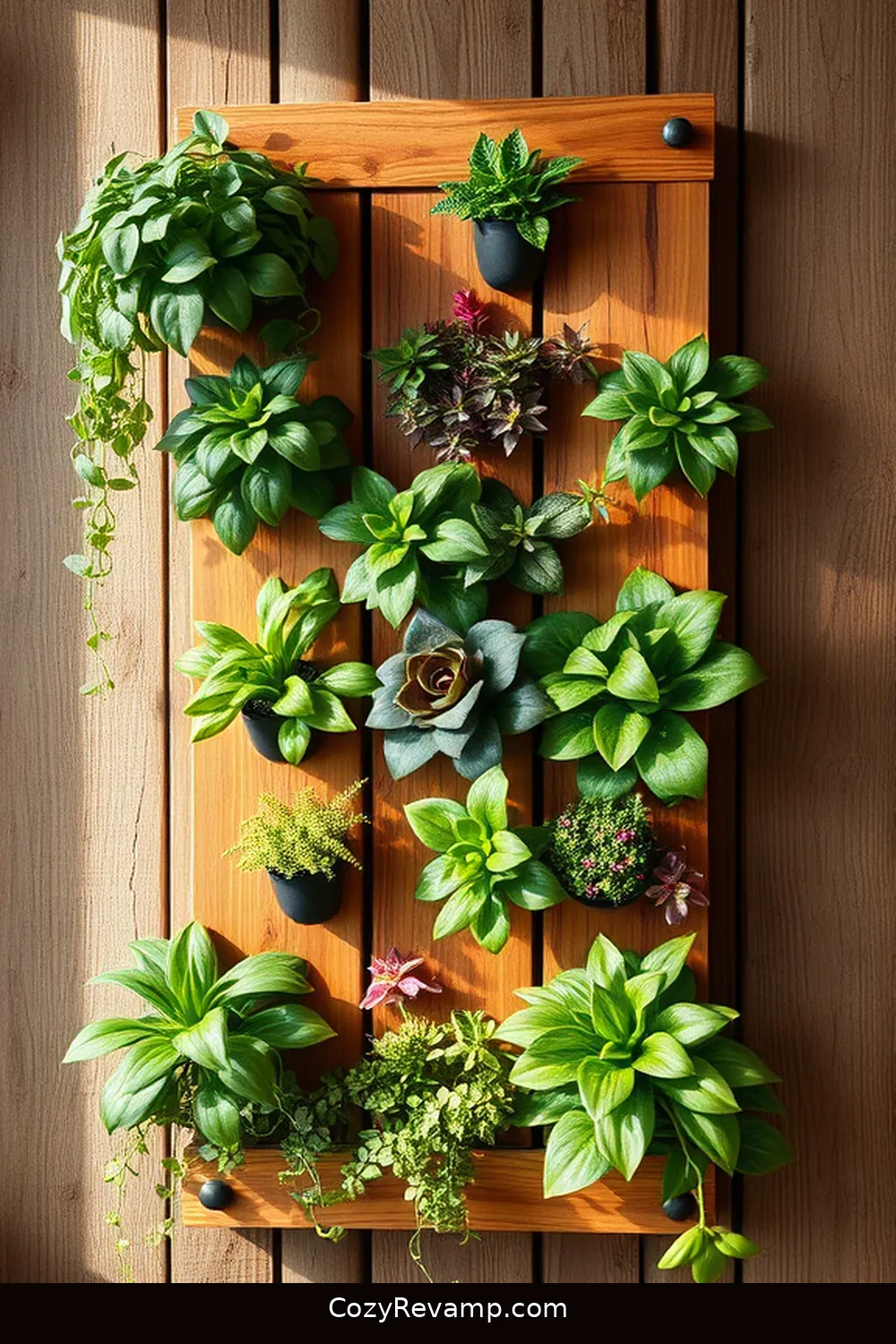 Design a Vertical Garden Using Scrap Wood for 17 Ways to Create a Minimalist Garage With Recycled Wood Materials